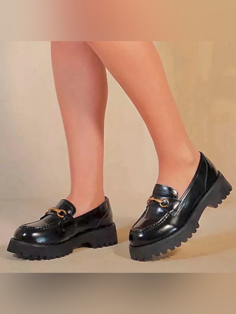 Steve Madden Lando Black Leather Platform Loafers – Size 6 – NWOT